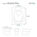 Ver imagem 5 de Assento Sanitário Duomo Plus Creme (bege Claro) para Vaso Deca