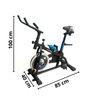 Bicicleta Ergométrica Regulagem de Força Bike Exercícios Fisioterapia Ajustável Azul Importway - 2