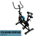 Ver imagem 4 de Bicicleta Ergométrica Regulagem de Força Bike Exercícios Fisioterapia Ajustável Azul Importway
