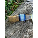 Ver imagem 5 de Faca Turca 10' Artesanal 3mm Matrizada Churrasco Aço Inox Cabo Madeira Resina