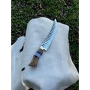 Ver imagem 3 de Faca Turca 10' Artesanal 3mm Matrizada Churrasco Aço Inox Cabo Madeira Resina