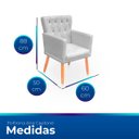 Ver imagem 6 de Poltrona Capitonê Clássica Confortável para Sala e Quarto Ana Suede