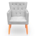 Ver imagem 1 de Poltrona Capitonê Clássica Confortável para Sala e Quarto Ana Suede