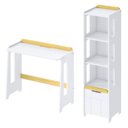 Ver imagem 2 de Escrivaninha e Estante 3 Nichos com Porta Petit Casatema MadeiraOriginals Branco/Mel