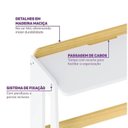 Ver imagem 6 de Escrivaninha e Estante 3 Nichos com Porta Petit Casatema MadeiraOriginals Branco/Mel