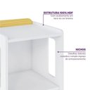 Ver mais imagens de Escrivaninha e Estante 3 Nichos com Porta Petit Casatema MadeiraOriginals Branco/Mel