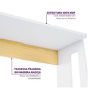 Ver imagem 7 de Escrivaninha e Estante 3 Nichos com Porta Petit Casatema MadeiraOriginals Branco/Mel