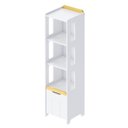 Ver imagem 5 de Escrivaninha e Estante 3 Nichos com Porta Petit Casatema MadeiraOriginals Branco/Mel