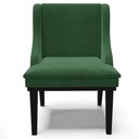 Ver imagem 5 de Kit 4 Cadeiras Decorativas Sala de Jantar Base Fixa de Madeira Firenze Veludo Verde/preto G19