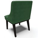 Ver imagem 6 de Kit 4 Cadeiras Decorativas Sala de Jantar Base Fixa de Madeira Firenze Veludo Verde/preto G19