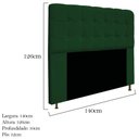 Ver imagem 4 de Cabeceira Estofada Mel 140 Cm Casal Suede Verde