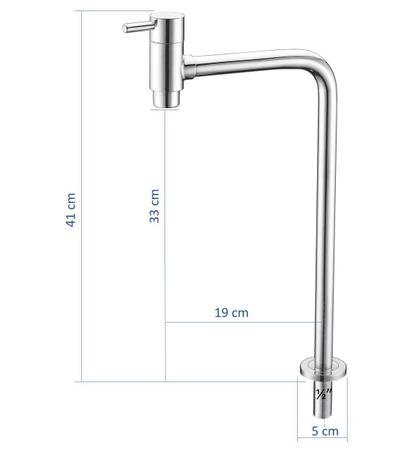 Torneira Cano Longo para Cozinha Inox Aço Escovado - 2