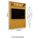 Ver imagem 4 de Painel Suspenso para TV Trento 183 Ripado Cedro- DJ Móveis
