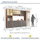 Ver imagem 3 de Cozinha 6 Peças 13 Portas Cristaleira Condessa Torre Quente 100% MDF