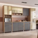 Ver imagem 1 de Cozinha 6 Peças 13 Portas Cristaleira Condessa Torre Quente 100% MDF