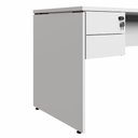 Ver imagem 2 de Mesa para Escritório com Gaveteiro Pé Painel 2 Gavetas 160cm Cinza F5 Office