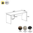 Ver imagem 5 de Mesa para Escritório com Gaveteiro Pé Painel 2 Gavetas 160cm Cinza F5 Office