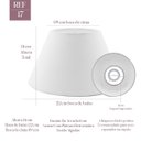 Ver imagem 2 de Cúpula de Abajur 14x22x09cm Tecido Algodão Soquete Importado Ref 17