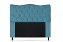 Ver imagem 1 de Cabeceira Dunas Solteirão Viúva 120cm com Strass Suede: Azul Turquesa