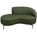 Ver imagem 6 de Sofá Curvo 3 Lugares 180cm Braço Esq. Thommy Pés Ouro Linho Verde - Nexta Casa