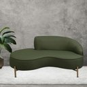 Ver imagem 2 de Sofá Curvo 3 Lugares 180cm Braço Esq. Thommy Pés Ouro Linho Verde - Nexta Casa