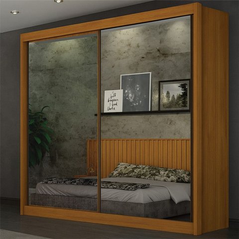 Guarda Roupa Solteiro Espelhado 2PORTAS Milano - Arbo Design