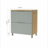 Balcão Modular 1 Porta Basculante 1 Gaveta Nesher Marquesa 80cm 100 Mdf - 2