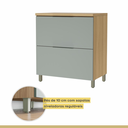Ver imagem 6 de Balcão de Cozinha Marquesa 1 Porta 1 Gaveta 100% MDF Nature/Verde - Nesher