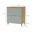 Ver imagem 4 de Balcão de Cozinha Marquesa 1 Porta 1 Gaveta 100% MDF Nature/Verde - Nesher