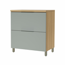 Ver imagem 2 de Balcão de Cozinha Marquesa 1 Porta 1 Gaveta 100% MDF Nature/Verde - Nesher