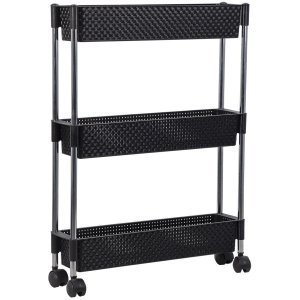 Fruteira para Cozinha Multifunções com Rodízios Nattan Preto