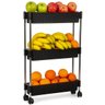 Fruteira para Cozinha Multifunções com Rodízios Nattan Preto - 5