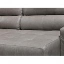 Ver imagem 5 de Sofá Retrátil e Reclinável de Couro Atami 2,50 M Cement Grey - Mempra Design