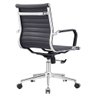 Cadeira Escritório Giratória Baixa Diretor Esteirinha Anm04d Anima Pu Preto Base Rodízio Cromado - 3