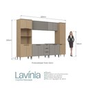 Ver imagem 5 de Cozinha Completa Lavinia 13 Portas 3 Gavetas MDP Bege Imperial e Fume J Carvalho