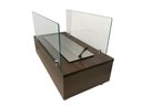Ver imagem 1 de Lareira Ecológica 60 Cm Inox Etanol Álcool Rodízios Vidros Aquecedor