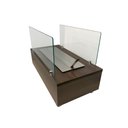 Ver imagem 1 de Lareira Ecológica 60 Cm Inox Etanol Álcool Rodízios Vidros Aquecedor