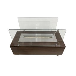 Lareira Ecológica 60 Cm Inox Etanol Álcool Rodízios Vidros Aquecedor - 5