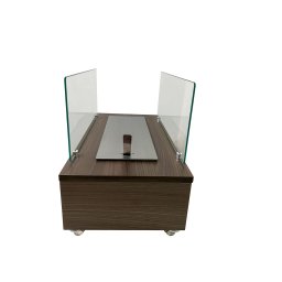 Lareira Ecológica 60 Cm Inox Etanol Álcool Rodízios Vidros Aquecedor - 2
