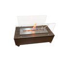 Ver imagem 6 de Lareira Ecológica 60 Cm Inox Etanol Álcool Rodízios Vidros Aquecedor