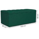 Ver imagem 3 de Recamier Calcadeira Bau 100 Cm Dalia Linho Verde Musgo Artte
