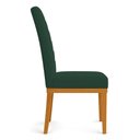 Ver imagem 3 de Kit 8 Cadeiras de Jantar Solana Suede Base de Madeira - Pallazio Cor Verde