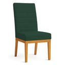 Ver imagem 2 de Kit 8 Cadeiras de Jantar Solana Suede Base de Madeira - Pallazio Cor Verde
