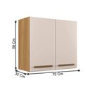 Ver imagem 2 de Armário Aéreo Cristal 2 Portas Arte Móveis Cinamomo/off White