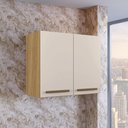 Ver imagem 4 de Armário Aéreo Cristal 2 Portas Arte Móveis Cinamomo/off White