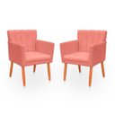 Ver imagem 1 de Kit 2 Poltronas Recepção Cecília Rosa Biselos Decor