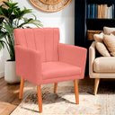 Ver imagem 2 de Kit 2 Poltronas Recepção Cecília Rosa Biselos Decor