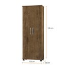 Ver imagem 3 de Armário Multiuso Arezzo 2 Portas 4 Rodízios Jequitibá J&A Móveis