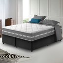 Ver imagem 2 de Cama Box com Baú Queen Preto + Colchão Molas Ensacadas Miami 158x198x64cm