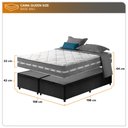 Ver imagem 5 de Cama Box com Baú Queen Preto + Colchão Molas Ensacadas Miami 158x198x64cm